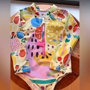 Colorful Fruit Print Baby Swimsuit